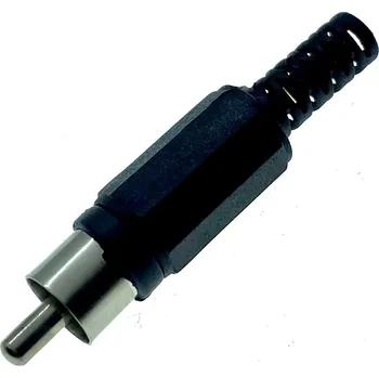 Elektrický konektor Konektor RCA CINCH černý vidlice samec RP-405B