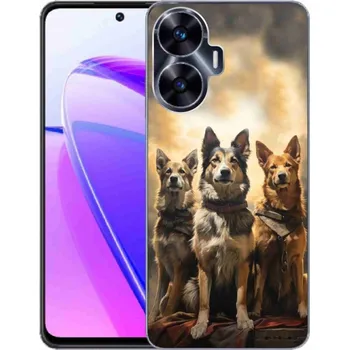 Gelový kryt mmCase na Realme C55 - tři psi