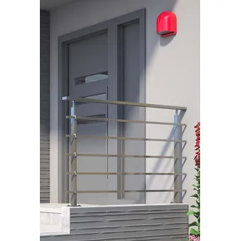 Zábradlí Sada obdélníkového zábradlí PS 300/301 v barvě Titan (hliník) Montáž zábradlí: Montované do podlahy