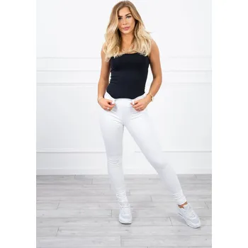 Dámské kalhoty Dámské džínové kalhoty 2222-1 / 19981 Bílá - Kesi bílá S