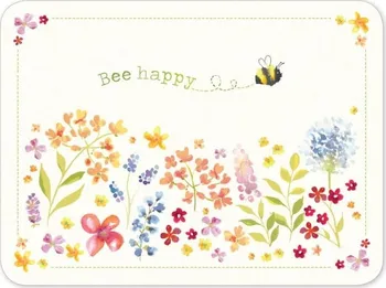 prostírání Cooksmart Flowers korkové prostírání 29 x 21 cm 4 ks Bee Happy
