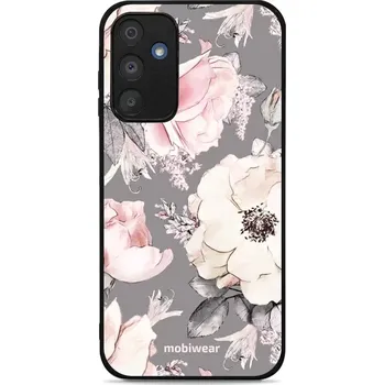 Pouzdro na mobilní telefon Lesklý kryt Mobiwear Glossy - Samsung Galaxy A15 / A15 5G - G034G - Květy na šedém pozadí (Prémiové lesklé pouzdro, obal, kryt Mobiwear Glossy na mobil Samsung Galaxy A15 / A15 5G - G034G - Květy na šedém pozadí, materiál Plast + TPU silikon - krytí po)