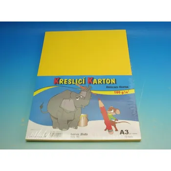 Stepa Karton kreslící A3/50 ks ŽLUTÝ 180g / ks 2144