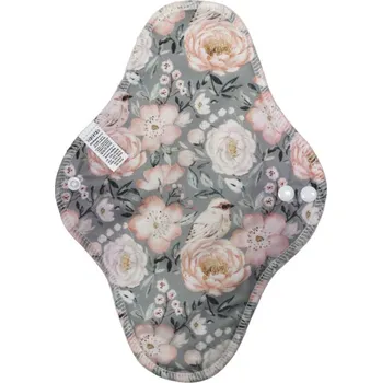 BIO Noční vložka (PUL) - Vrabčák v růžích & sv. růžové bambusovo-biobavlněné froté, Breberky