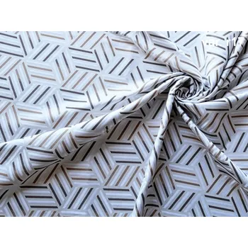 HEDVA ČESKÝ BROKÁT Stylový brokát 160 50749 OP-ART ecru | R17