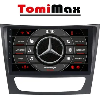 Autorádio TomiMax Mercedes W211 Android 14 autorádio s WIFI, GPS, USB, BT HW výbava: 4 Core 1GB+16GB LOW, Velikost obrazovky: Dotyková obrazovka: 9"