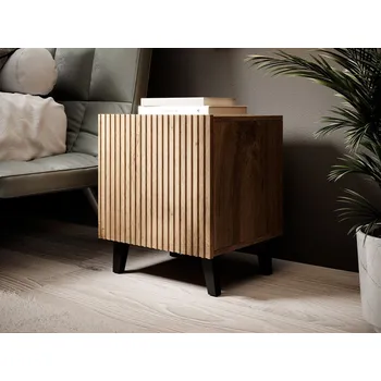 Noční stolek Set nočních stolků HAER - dub wotan / černý