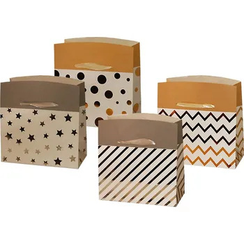 Dárková taška Impap IMP taška - box střední zlatá, stř. /12/ ,balení 12 ks 299335