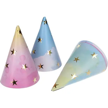 Party dekorace Wiky Párty kloboučky 6 ks - Hvězdy