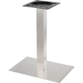 Stolová podnož In-Design Centrální stolová noha hranatá Clara imitace nerez výška 730 mm