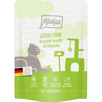 Krmivo pro kočku 24x300g MjAMjAM Quetschie - hovězí s dýní