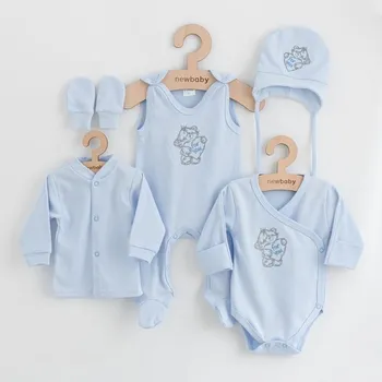 Kojenecká souprava New Baby Classic 5dílná kojenecká soupravička do porodnice modrá