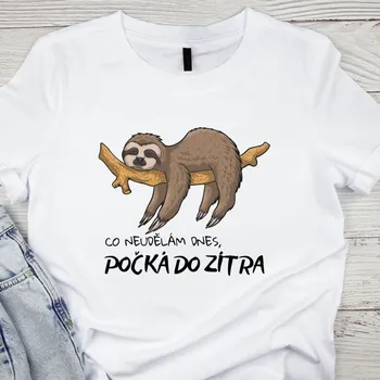 Dámské tričko - Co neudělám dnes, počká do zítra Velikost: XL