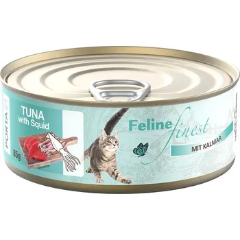 Krmivo pro kočku 85g Feline Finest - tuňák s chobotnicí