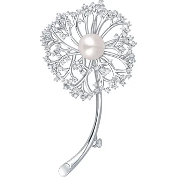 Brož JwL Luxury Pearls Překrásná brož s perlou 2v1 Pampeliška JL0664 + 2 měsíce na vrácení zboží
