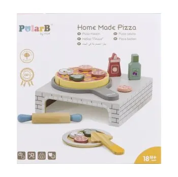 Dětská kuchyňka Dřevěná pizza s doplňky