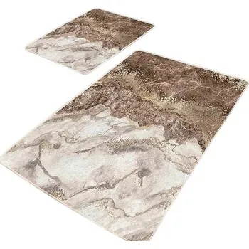 Koupelnová předložka Hnědé koupelnové předložky v sadě 2 ks 60x100 cm – Mila Home ID_1585516