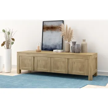 Kancelářská sestava Bukový televizní stolek COMO Barevné provedení: Mahagon, Dvířka: Dvířka - mléčné sklo, Horní deska: Varianta B