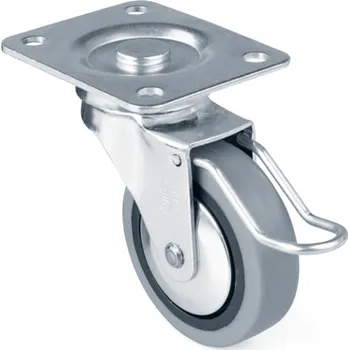 Nábytkové kování Interex design Nábytkové kolečko LIBRA 60 mm s brzdou / Šedé 60 mm