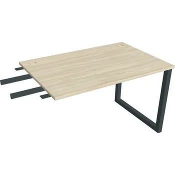 Psací stůl Hobis Pracovní stůl k řetězení do úhlu Hobis USO 1200RU, bílá RAL 9016, deskaakát