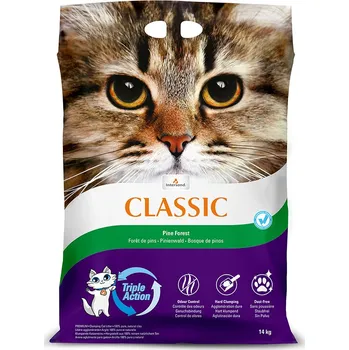 Podestýlka pro kočku 2x14kg Stelivo pro kočky Intersand Classic piniový les