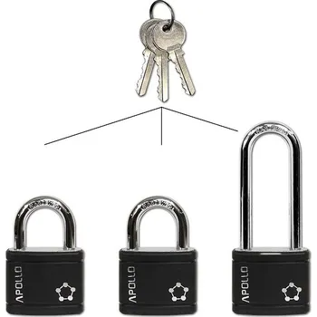 Visací zámek Richter Czech RV.APOLLO.40.SET2 + 1PL.CRN