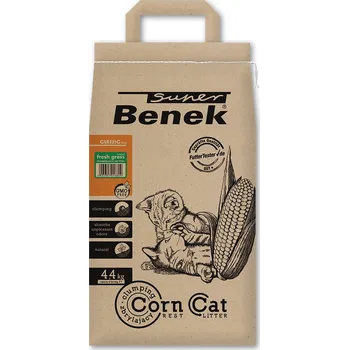 Podestýlka pro kočku 35l Benek Super Corn Cat čerstvá tráva
