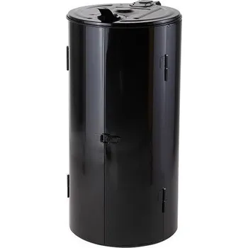 Venkovní odpadkový koš HTI Krytý stojan na pytle 110 lt. - lakovaný - černý