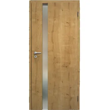 Interiérové dveře SAPELI HARMONIE KOMFORT M83 - CPL LAMINÁT - OTOČNÉ DVEŘE VČ. ZÁRUBNĚ - dub sukatý Průchozí šířka (cm): 70, Průchozí výška (cm): 197, Typ skla: Satináto bílé