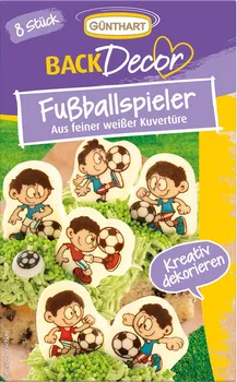 Jedlá dekorace na dort Günthart Čokoládová dekorace fotbalisté 8 ks