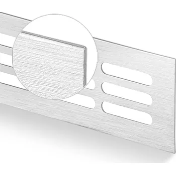 Větrací mřížka Interex design Větrací mřížka HUGO / kartáčovaný hliník 250 mm 80 mm