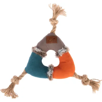 Hračka pro psa TIAKI hračka pro psy Threeside plyšové lano - Ø 17 cm