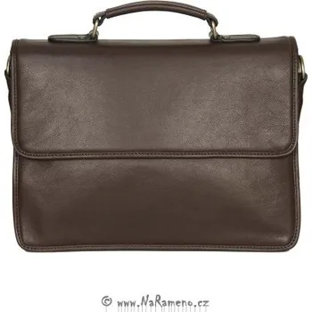 Pánská aktovka Aktovka HIDESIGN v čistém jednoduchém designu Lisa tmavě hnědá
