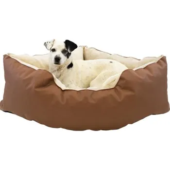 Pelíšek pro psa Samohýl Exclusive Pelech rohový Buffy hnědá/béžová 80x80