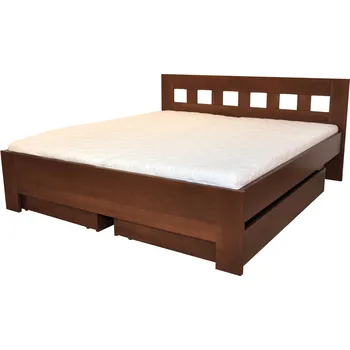 Postel Dřevěná postel Jana senior 200x180 Ořech Doprava ZDARMA.