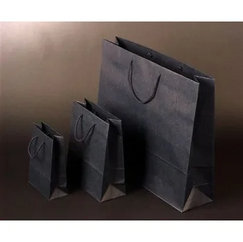 Dárková taška Papírová taška o rozměru 250 x 110 x 310 mm,modrý tisk na sulfát.papíru, bavlněné držadlo