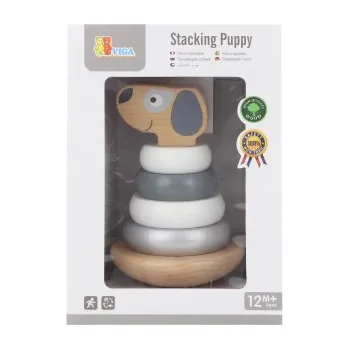 Dřevěná hračka Dřevěná pyramida - pes