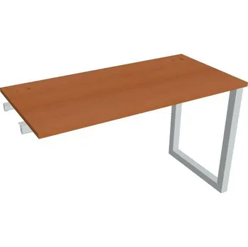 Psací stůl Hobis Kancelářský pracovní stůl k řetězení Hobis UEO 1200R, bílá RAL 9016, deskaakát