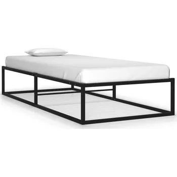 Postel vidaXL Rám postele bez matrace 90x200 cm kovový [324785] Barva: Černá