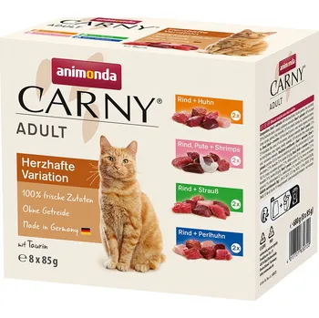 Krmivo pro kočku 24x85g animonda Carny Pouch - mix II (4 druhy)