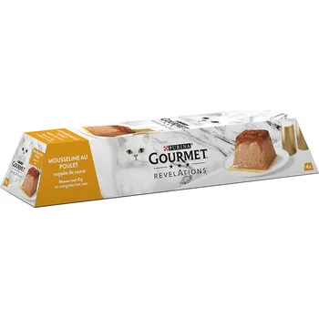 Krmivo pro kočku 3x4 ks-12x57g Gourmet Revelations Mousse krmivo pro kočky - kuřecí