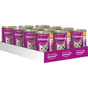 Pro kočku 24x400g Whiskas 1+ konzerva - 1+ s kuřecím v želé