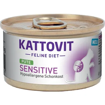 Krmivo pro kočku 24x85g Kattovit Sensitive - krůtí