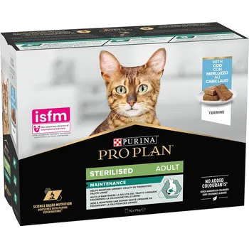 Krmivo pro kočku 10x75g PURINA PRO PLAN Sterilised Adult Maintenance - treska