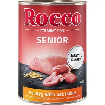 Krmivo pro psa 24x400g RoccoSenior - drůbeží & ovesné vločky