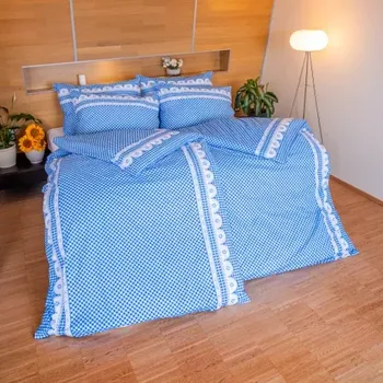 Povlečení Stanex Ložní bavlněné povlečení - babiččino údolí - 140x220 + 90x70 - modré