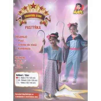MADE Kostým na karneval - pastýřka 110 - 120 cm