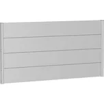 Biohort Zástěna na ochranu soukromí V90 x Š180 - Stříbrná metalíza (Bez akrylového skla, 180 x 4,4 x 91 cm)