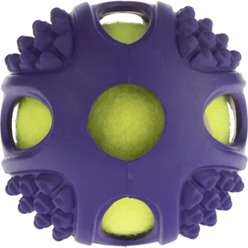 Hračka pro psa 1ks Gumový tenisový míček 2v1 - 10cm