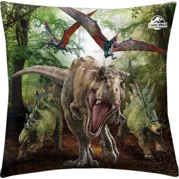 Dekorativní polštářek Polštářek Jurský Park T-Rex 40x40 cm